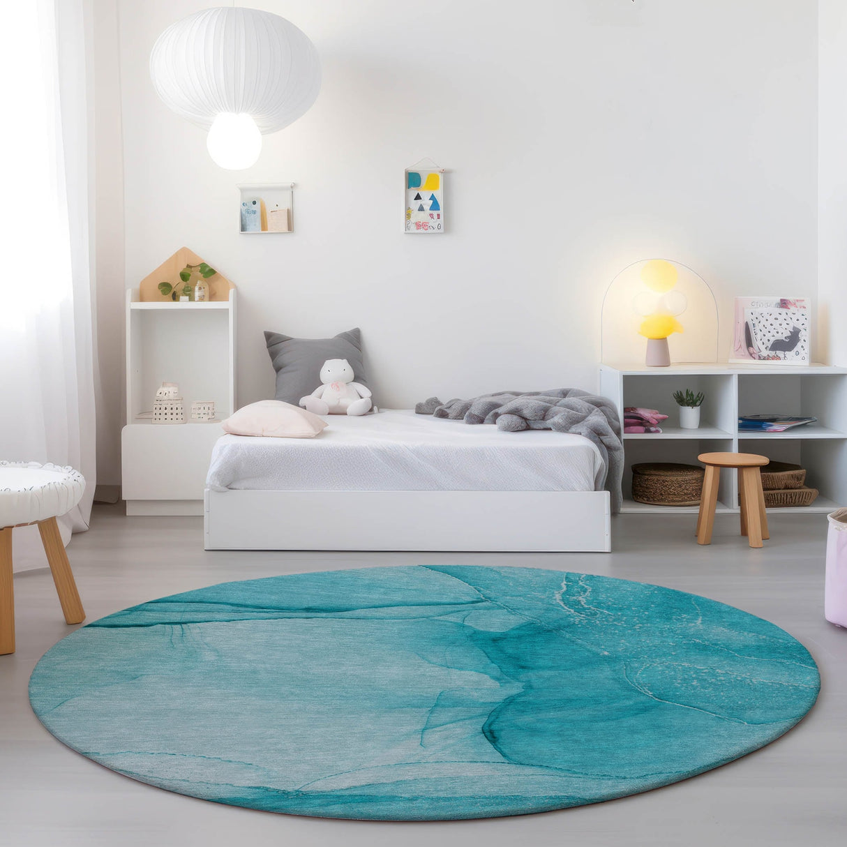 Machine Washable Indoor/ Outdoor Abstract Chantille Rug