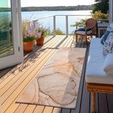 Machine Washable Indoor/ Outdoor Abstract Chantille Rug