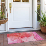 Machine Washable Indoor/ Outdoor Abstract Chantille Rug