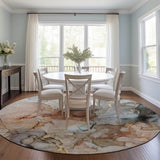 Machine Washable Indoor/ Outdoor Abstract Chantille Rug