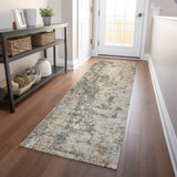 Machine Washable Indoor/ Outdoor Abstract Contemporary Chantille Rug
