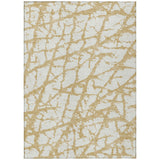 Machine Washable Indoor/ Outdoor Abstract Contemporary Chantille Rug