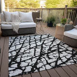 Machine Washable Indoor/ Outdoor Abstract Contemporary Chantille Rug