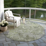 Machine Washable Indoor/ Outdoor Abstract Contemporary Chantille Rug