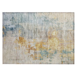 Machine Washable Indoor/ Outdoor Abstract Contemporary Chantille Rug