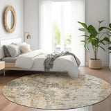 Machine Washable Indoor/ Outdoor Abstract Contemporary Chantille Rug
