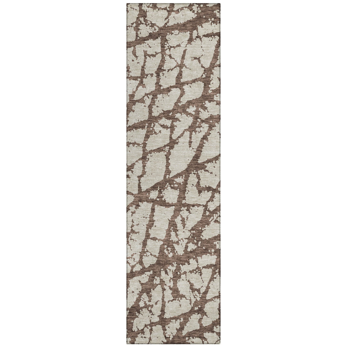 Machine Washable Indoor/ Outdoor Abstract Contemporary Chantille Rug