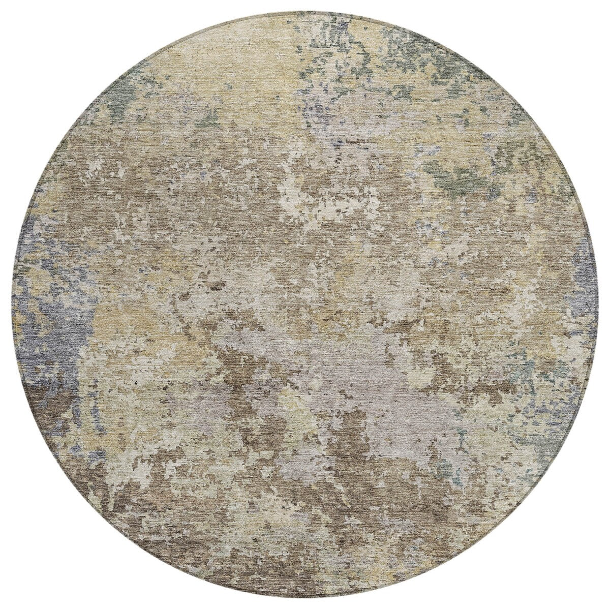 Machine Washable Indoor/ Outdoor Abstract Contemporary Chantille Rug