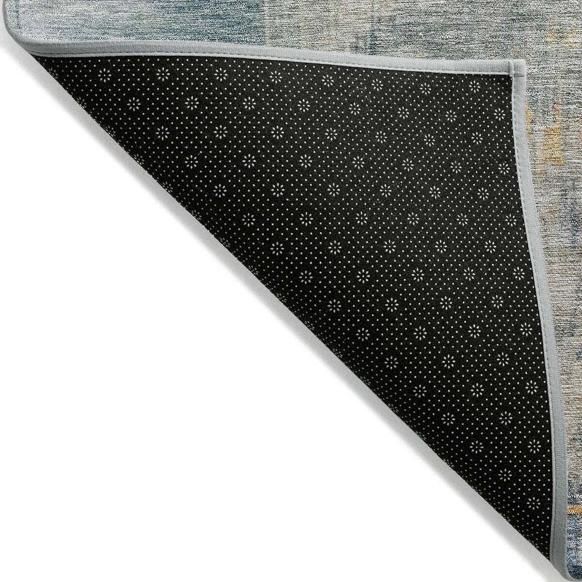 Machine Washable Indoor/ Outdoor Abstract Contemporary Chantille Rug