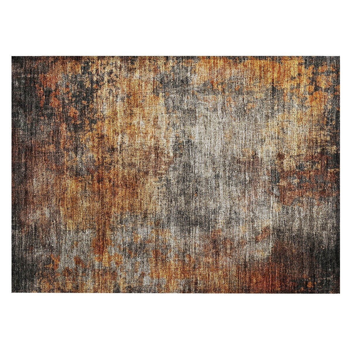 Machine Washable Indoor/ Outdoor Abstract Contemporary Chantille Rug