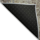 Machine Washable Indoor/ Outdoor Abstract Contemporary Chantille Rug