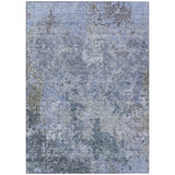 Machine Washable Indoor/ Outdoor Abstract Contemporary Chantille Rug