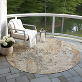 Machine Washable Indoor/ Outdoor Abstract Contemporary Chantille Rug