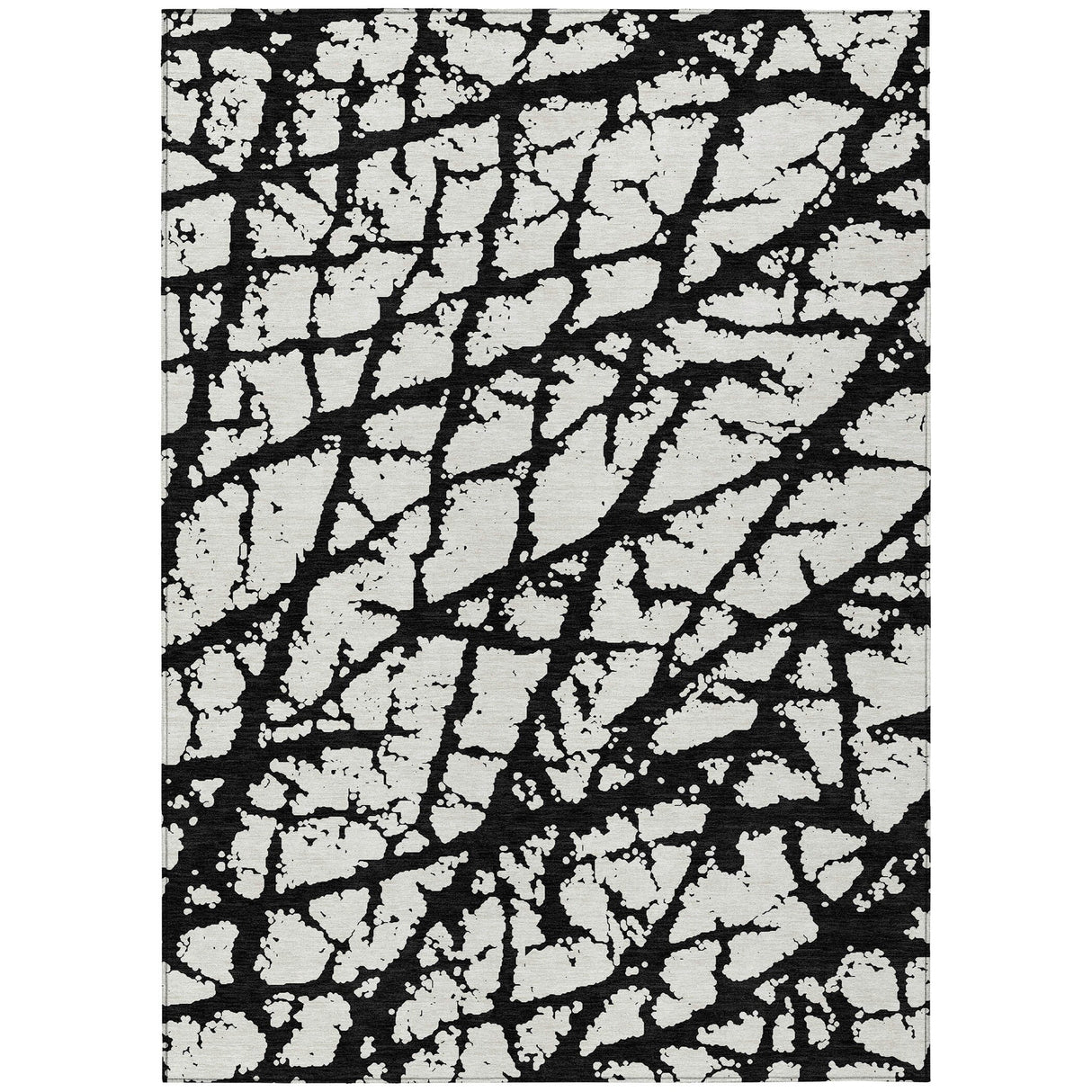 Machine Washable Indoor/ Outdoor Abstract Contemporary Chantille Rug