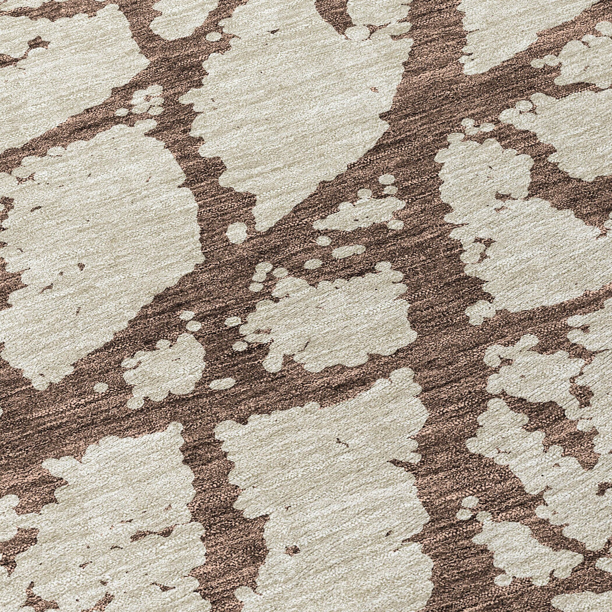 Machine Washable Indoor/ Outdoor Abstract Contemporary Chantille Rug