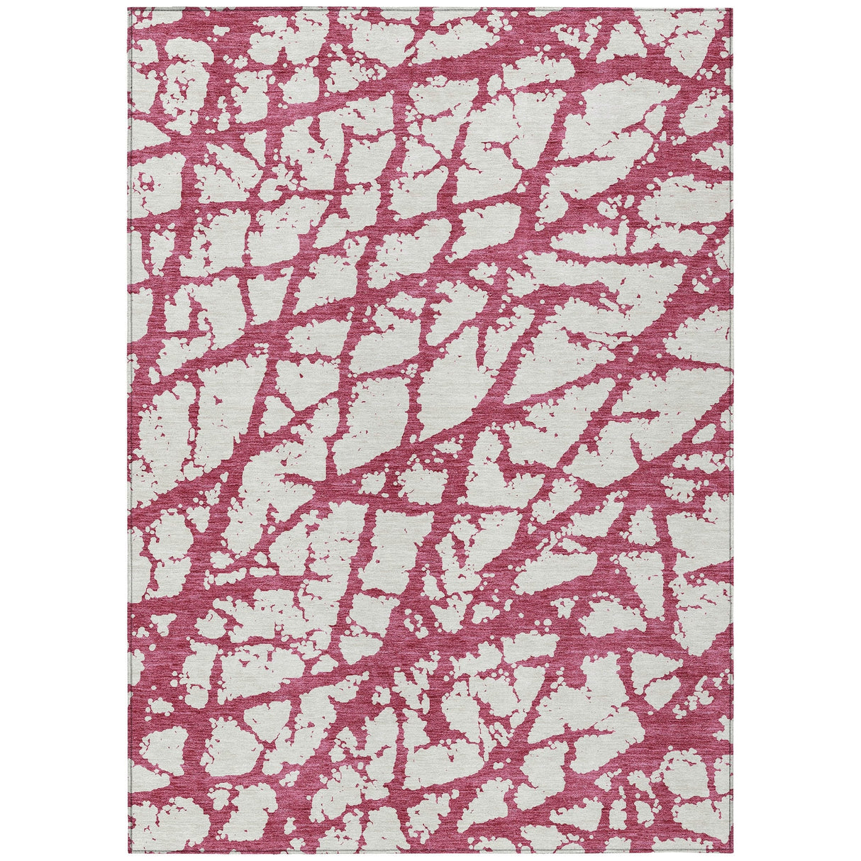 Machine Washable Indoor/ Outdoor Abstract Contemporary Chantille Rug