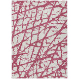 Machine Washable Indoor/ Outdoor Abstract Contemporary Chantille Rug