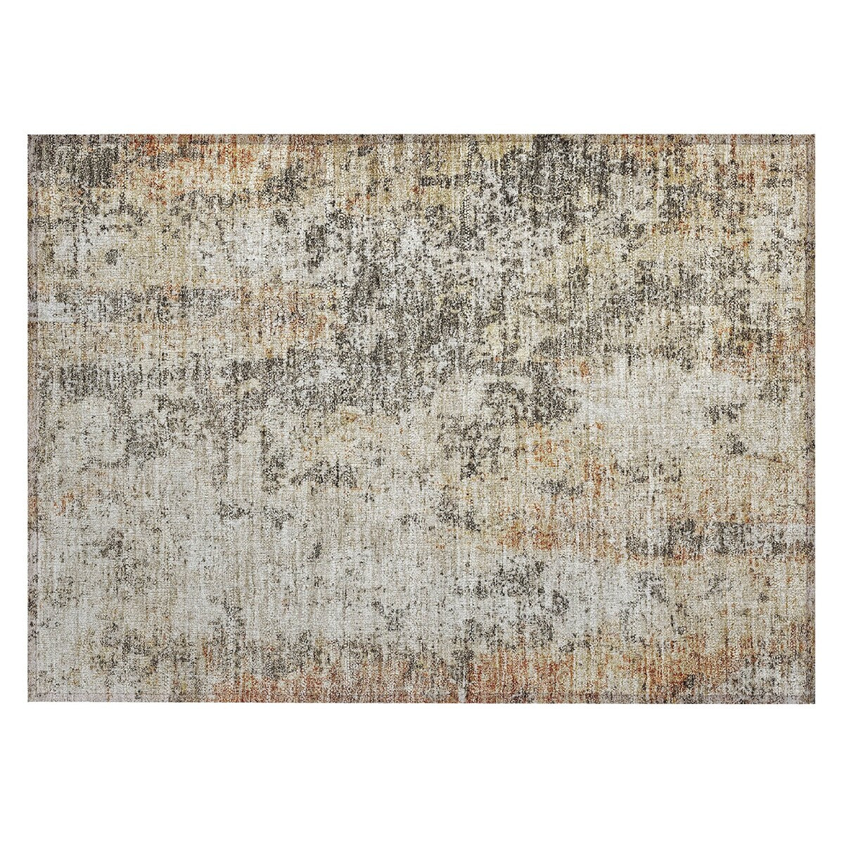 Machine Washable Indoor/ Outdoor Abstract Contemporary Chantille Rug
