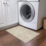 Machine Washable Indoor/ Outdoor Abstract Contemporary Chantille Rug