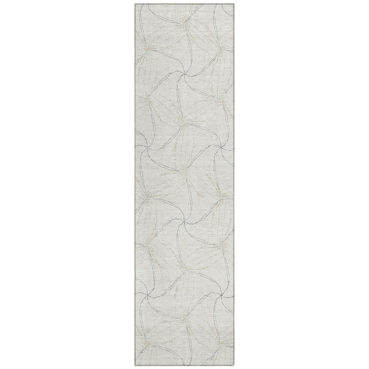 Machine Washable Indoor/ Outdoor Abstract Contemporary Chantille Rug