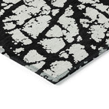 Machine Washable Indoor/ Outdoor Abstract Contemporary Chantille Rug