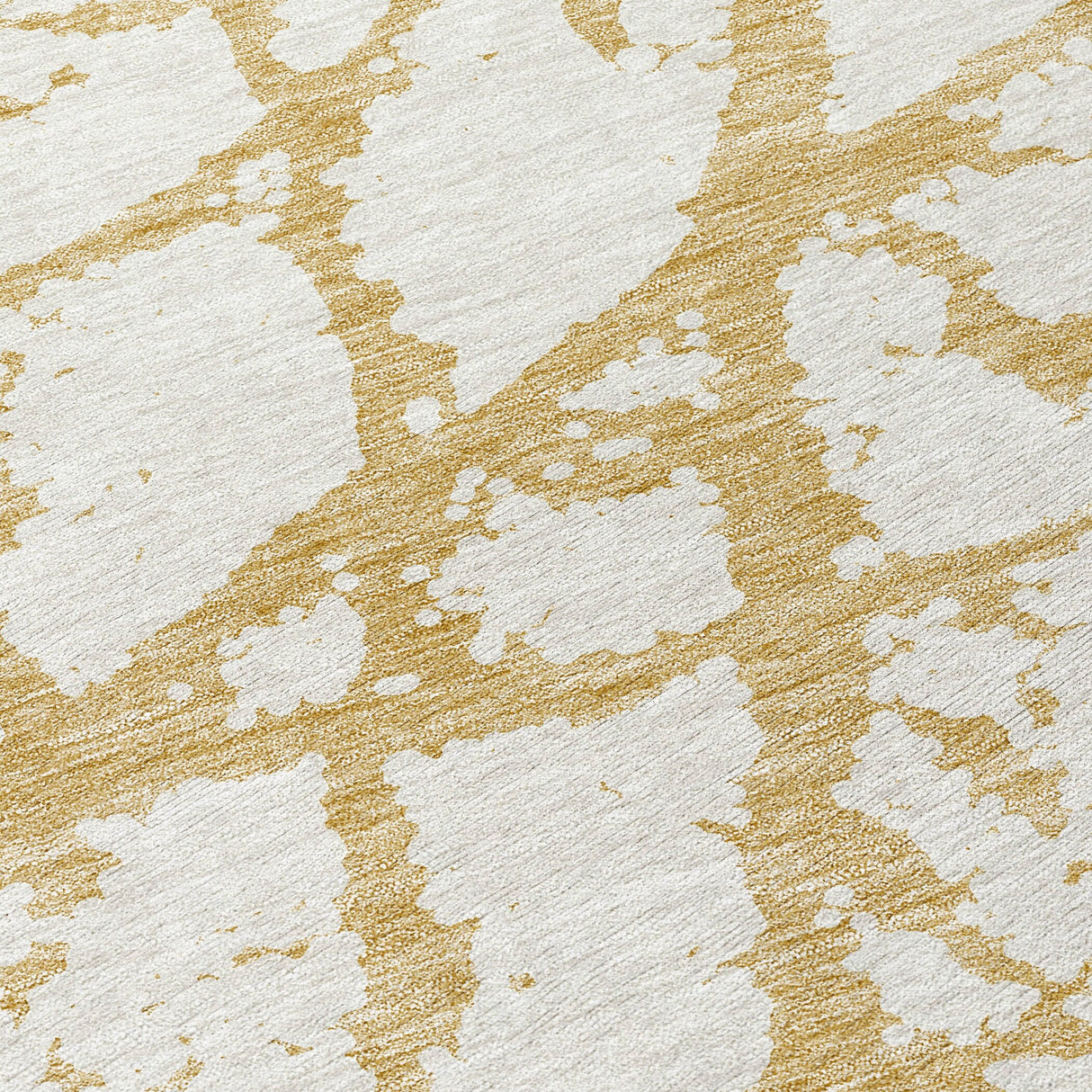Machine Washable Indoor/ Outdoor Abstract Contemporary Chantille Rug