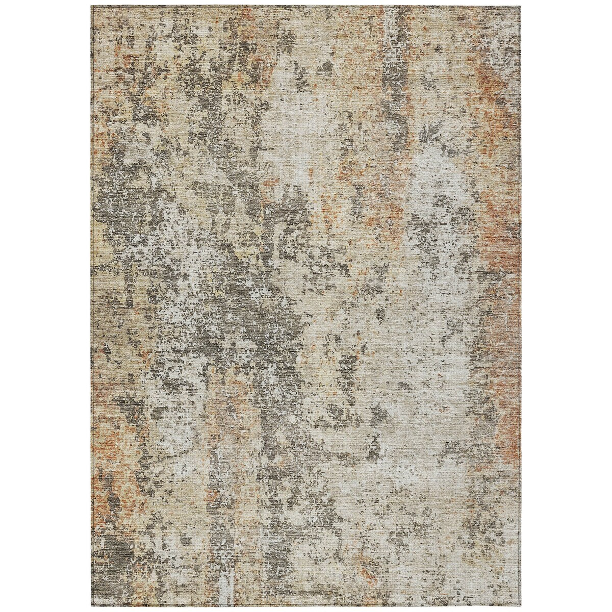 Machine Washable Indoor/ Outdoor Abstract Contemporary Chantille Rug