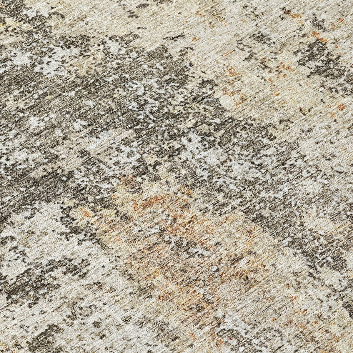 Machine Washable Indoor/ Outdoor Abstract Contemporary Chantille Rug