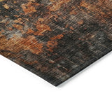 Machine Washable Indoor/ Outdoor Abstract Contemporary Chantille Rug