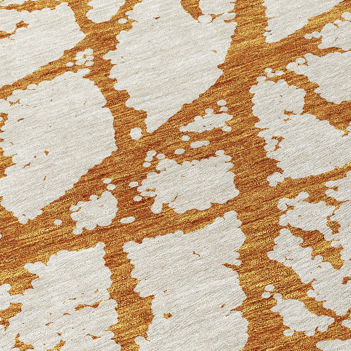 Machine Washable Indoor/ Outdoor Abstract Contemporary Chantille Rug