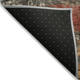 Machine Washable Indoor/ Outdoor Abstract Contemporary Chantille Rug