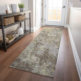 Machine Washable Indoor/ Outdoor Abstract Contemporary Chantille Rug