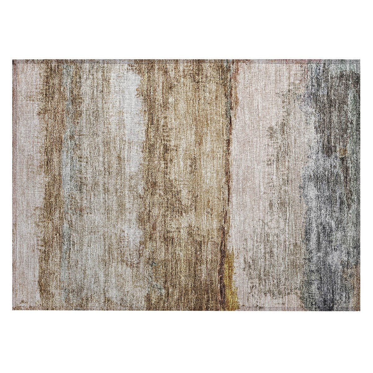 Machine Washable Indoor/ Outdoor Abstract Contemporary Chantille Rug