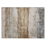 Machine Washable Indoor/ Outdoor Abstract Contemporary Chantille Rug