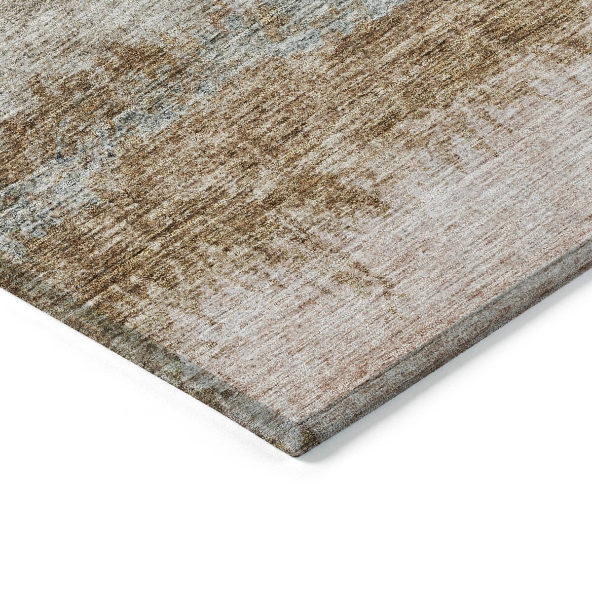 Machine Washable Indoor/ Outdoor Abstract Contemporary Chantille Rug