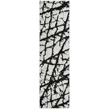 Machine Washable Indoor/ Outdoor Abstract Contemporary Chantille Rug