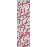 Machine Washable Indoor/ Outdoor Abstract Contemporary Chantille Rug