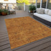 Machine Washable Indoor/ Outdoor Abstract Contemporary Chantille Rug