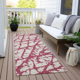 Machine Washable Indoor/ Outdoor Abstract Contemporary Chantille Rug