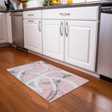 Machine Washable Indoor/ Outdoor Abstract Contemporary Chantille Rug