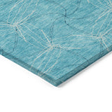 Machine Washable Indoor/ Outdoor Abstract Contemporary Chantille Rug