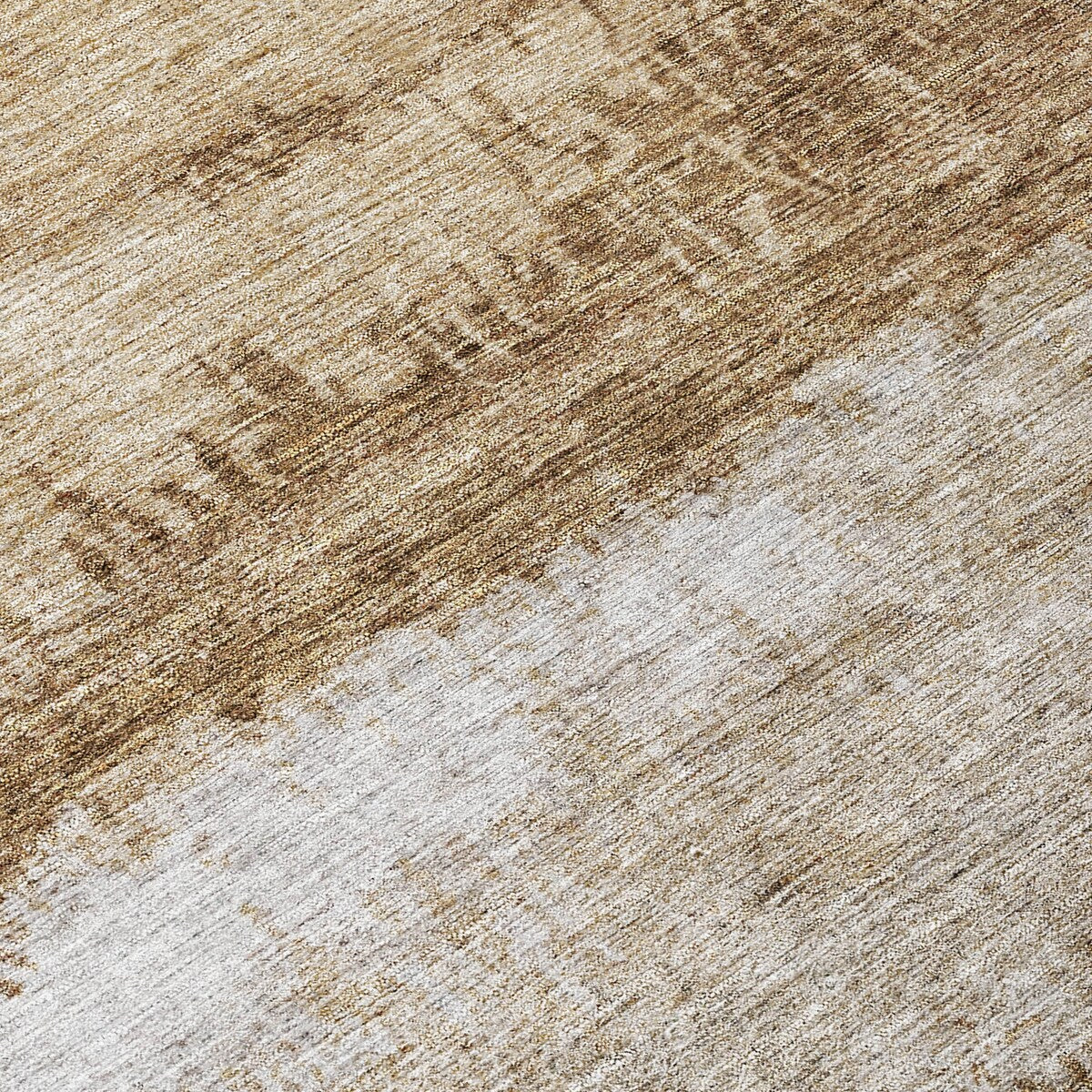 Machine Washable Indoor/ Outdoor Abstract Contemporary Chantille Rug