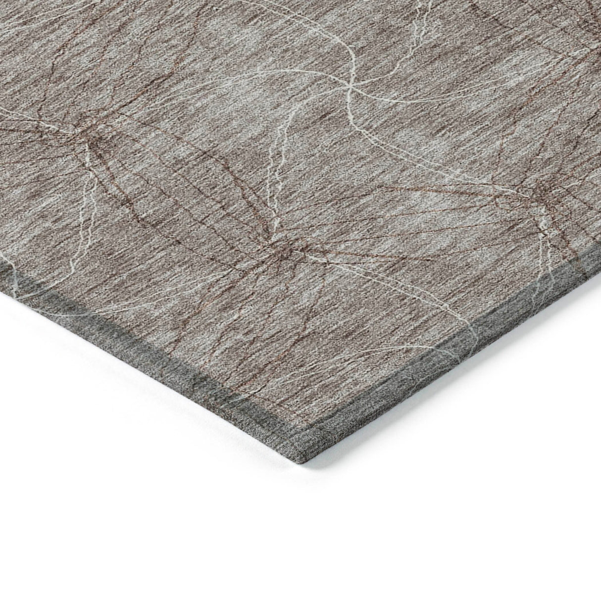 Machine Washable Indoor/ Outdoor Abstract Contemporary Chantille Rug