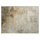 Machine Washable Indoor/ Outdoor Abstract Contemporary Chantille Rug