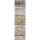 Machine Washable Indoor/ Outdoor Abstract Contemporary Chantille Rug