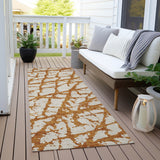 Machine Washable Indoor/ Outdoor Abstract Contemporary Chantille Rug