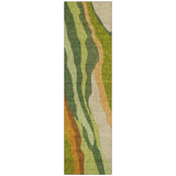 Machine Washable Indoor/ Outdoor Abstract Contemporary Chantille Rug