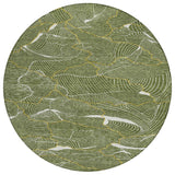 Machine Washable Indoor/ Outdoor Abstract Crackle Chantille Rug