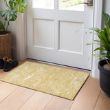 Machine Washable Indoor/ Outdoor Abstract Crackle Chantille Rug