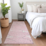 Machine Washable Indoor/ Outdoor Abstract Crackle Chantille Rug